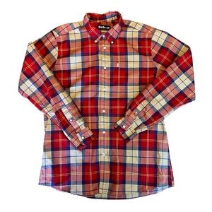 Barbour Tailored Fit‎ Plaid Button Down Long Sleeve Shirt Men's Medium